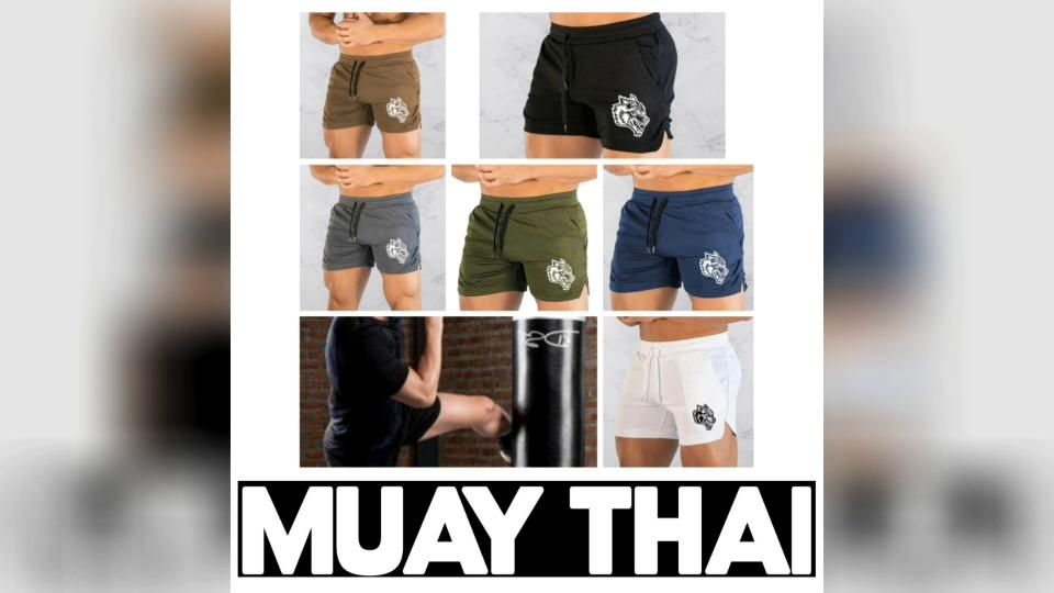 Wolf Muay Thai Kick Boxing MMA Mixed Marcial Art Shorts Men Women Unisex Elastic Belt Quick Dry Airwear Sport Gym Fitness Workout