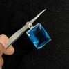 Natural Blue Topaz Pendant 91 ct Emerald Cut 925 Sterling Silver Gemstone Jewelry Gift