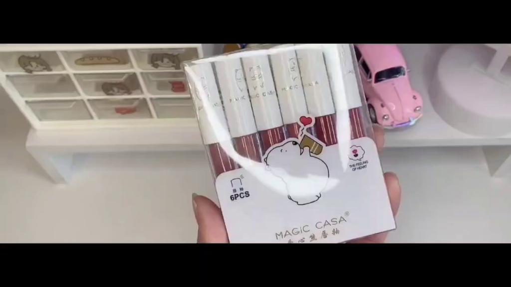 6 Sets of Lip Glaze Set Velvet Mist Non-fade Non-stick Cup White Lip Mud Matte Lipstick Long-lasting Waterproof Student Cosmetics Beauty Products