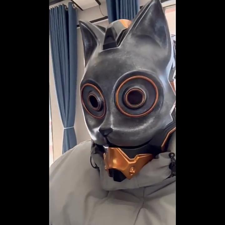 Смоляная маска панк-кошки для фестивалей и вечеринок с уникальным костюмным реквизитом для косплея и мероприятий