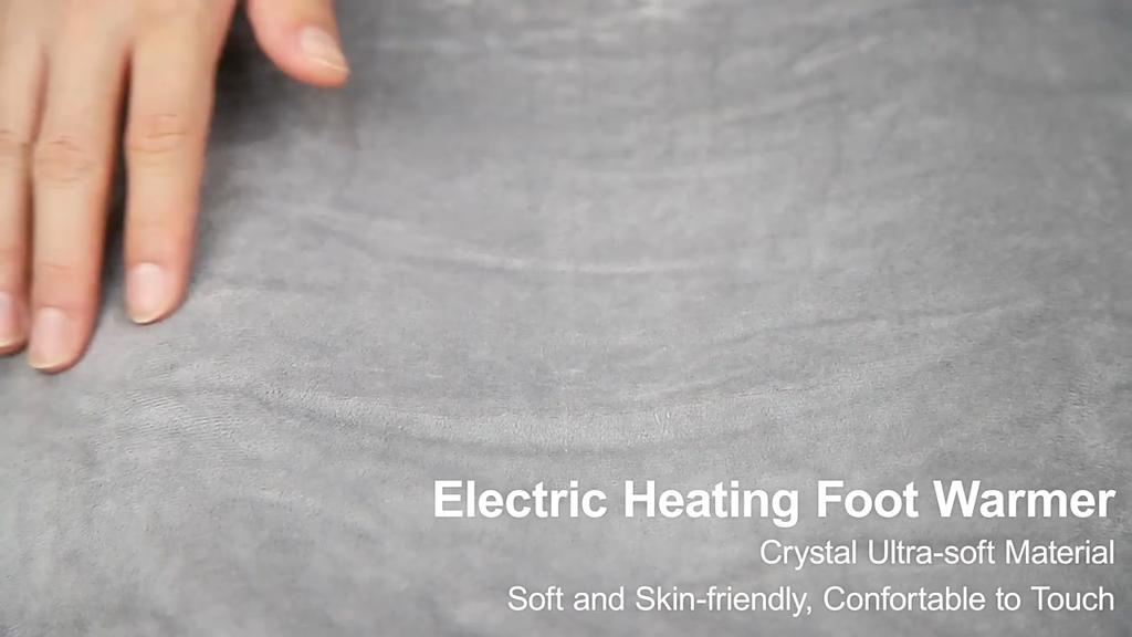 EU Electric Foot Warmer Pad - Detachable Heating Mat with Adjustable Warmth & Auto Power-Off for Home Office Use