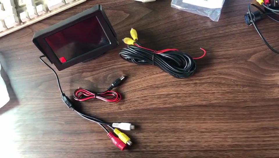 Автомобильная камера заднего вида с широким углом обзора 4,3" TFT LCD дисплей или монитор с водонепроницаемым ночным видением и функцией заднего хода, простая установка