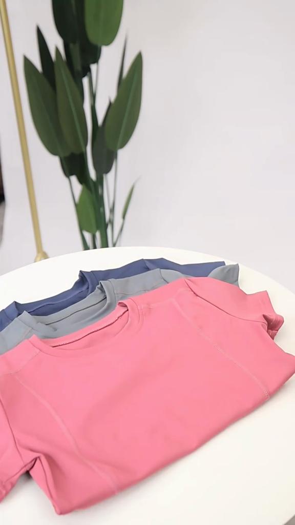 Yoga Shirts Women Quick Dry Seamless Running Tops Tight Workout Gym Short Sleeve Fitness Sports