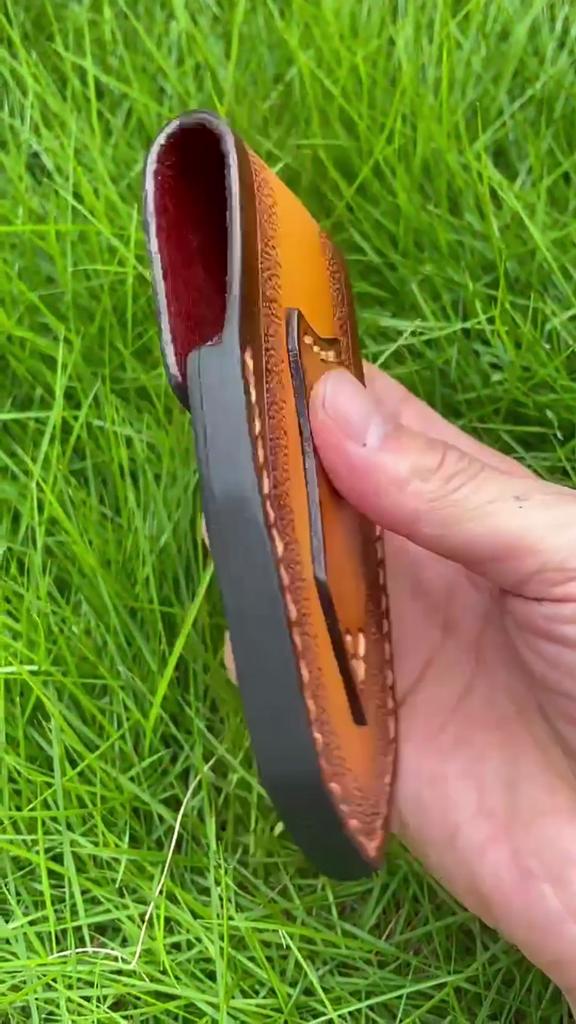 Держатель складного ножа, тисненые ножны из коровьей кожи, чехол для карманного ножа, чехол из расщепленной кожи, кобура для походного ножа, чехол для военного ножа с пряжкой на ремень