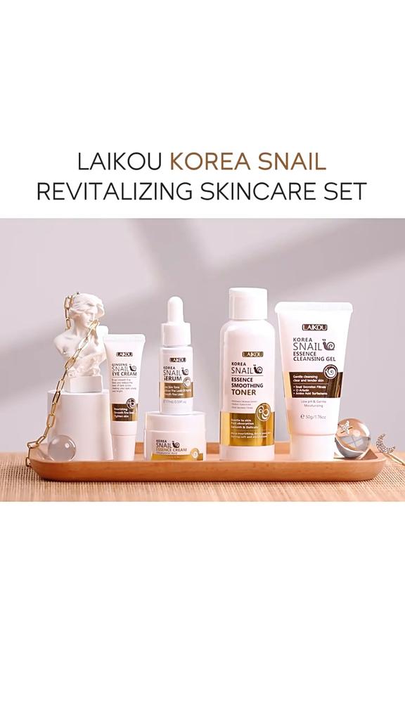 LAIKOU Snail Skincare Набор из 5 предметов для ухода за лицом для улучшения тона кожи
