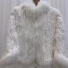 Real Rabbit Fur Braided Coat for Women Short Style Young Coat Fox Fur Bat Sleeve Shawl