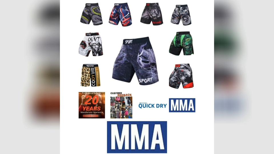 MMA Muay Thai Kickboxing Boxing Shorts Mixed Martial Art UFC Boxer Unisex Men Women Pants Fighting Fitness Gym Training Sport Workout