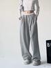 Модные спортивные штаны с широкими штанинами, женские спортивные штаны, повседневная спортивная одежда, серые брюки большого размера, женская корейская уличная одежда для спортзала