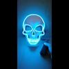 Светящаяся маска белого черепа, костюм на Хэллоуин, реквизит для выступления, светодиодная маска черепа ужасов