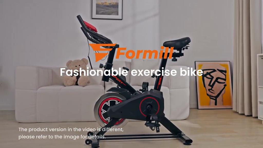 Formill QK101 Magnetic Exercise Bike - Quiet Belt Drive, 5-Level Adjustable, LCD Display, Home Fitness Cycle for Indoor Cycling