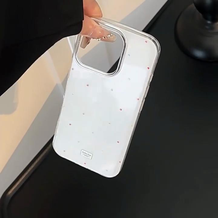 Цветной чехол в горошек для iPhone 15 iPhone 16 Pro Max