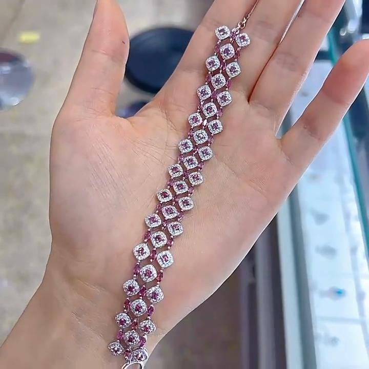 Sace Gems 925 стерлингового серебра 2*4 мм натуральный гранат драгоценный камень браслеты для женщин помолвка коктейль вечеринка изящные ювелирные изделия