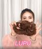 LUPU Messy Hair Bun with Elastic Band Natural Wig Bundle Ponytail Color Black Purple Pink