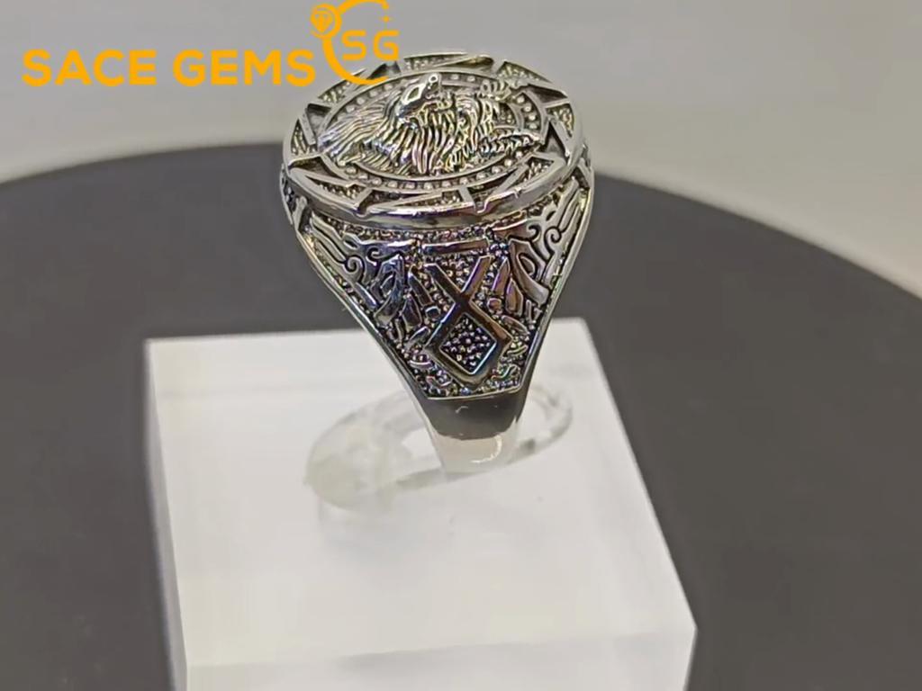 Sace Gems Copper Alloy Wedding Engagement Mans Ring Jewelry Gift