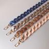 DIY New Fashion Woman Bag Accessory Detachable Replacement Blue Pink Brown Acrylic Chain Luxury Strap Resin Shoulder Clutch Chain