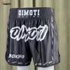 Classic Black Muay Thai Kickboxing Boxing MMA UFC Casual Shorts Gym Sport Unisex Men Women Workout Quick Dry Print Elastic High Waist Training