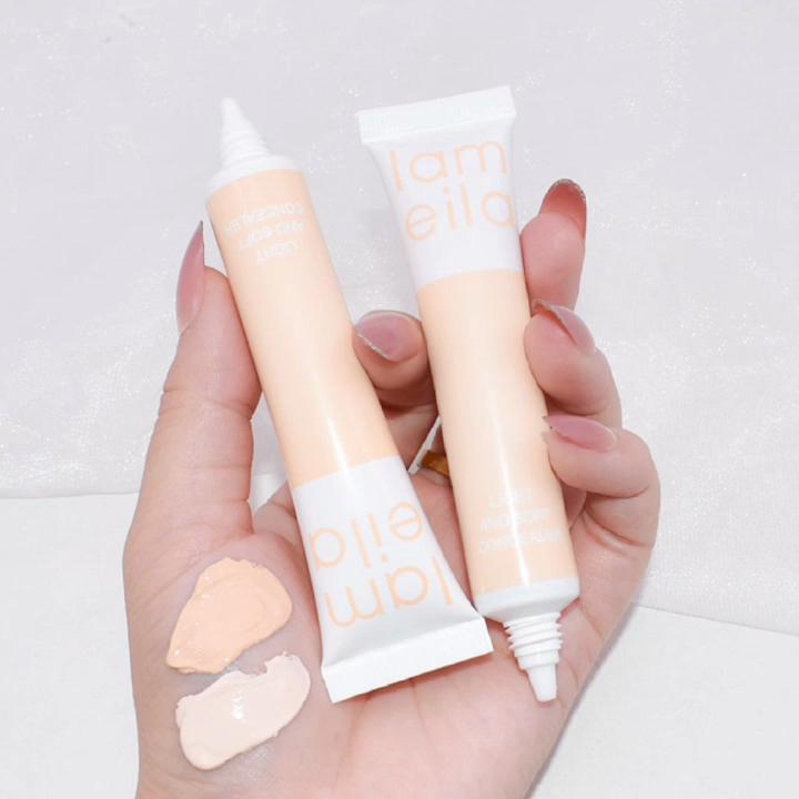 Concealer Natural Brightening Invisible Pores Hydrating Light Cream Skin Waterproof Concealer Foundation Oil Control Lasting Set Women's Makeup