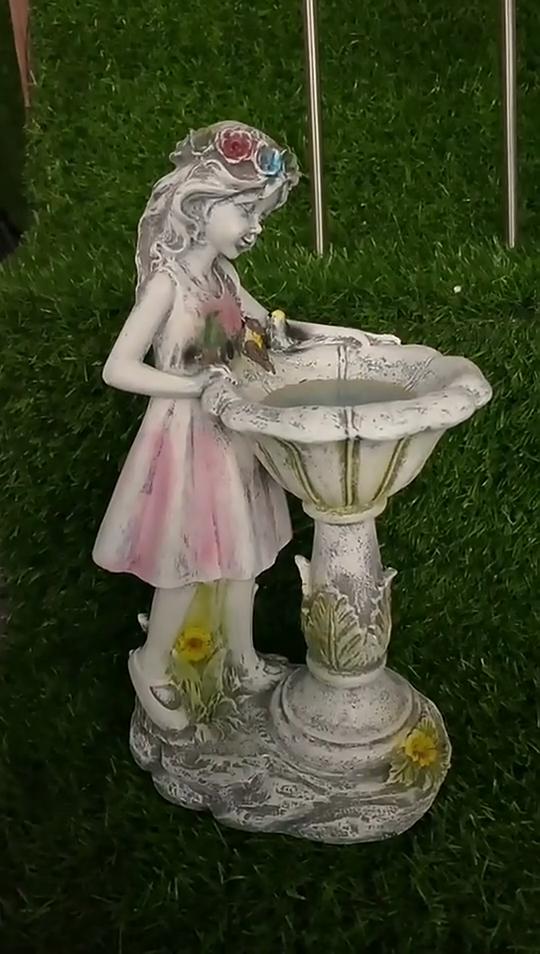 Водонепроницаемая статуя сказочного сада из смолы, солнечная уличная статуя, украшение в качестве подарка на новоселье, Рождество, день рождения