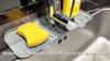 Foldable Silicone Kitchen Faucet Mat - Multi-Functional Sponge Drain Rack & Splash Catcher for Sink & Countertop Protection
