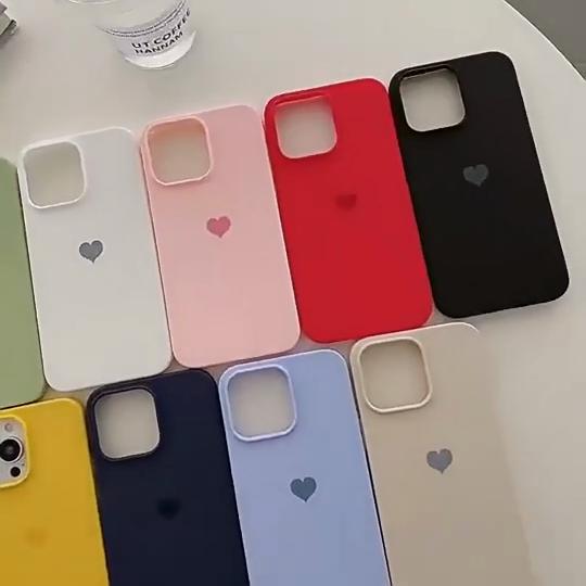 Чехол для телефона Makaron simple small love подходит для iPhone 16 15 14 13 12 11 Pro Max XS XR 7 8Plus 6S защитный чехол из жидкого силикона от падения