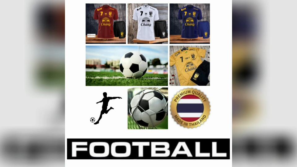 THAILAND National Football Soccer Training JERSEY CHEER Print Quick Dry Shirt V Neck Polyester Short Sleeve Uniform Elephant Logo Sport Outdoor