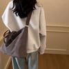 Холщовая сумка женская большая вместительная сумка через плечо студенческая однотонная сумка через плечо для поездок на работу