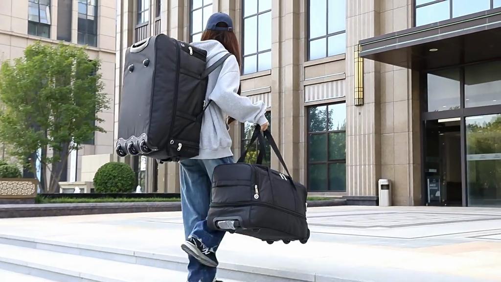 Новая складная сумка-тележка большой вместимости, расширяемая, из ткани Оксфорд, многослойная, дорожная сумка унисекс для переезда