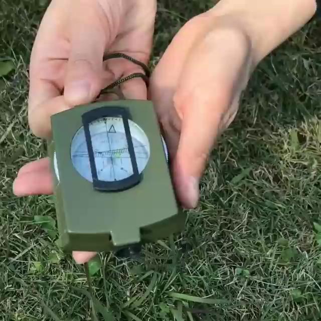 Военный линзовый прицельный компас для пеших прогулок, кемпинга, охоты на открытом воздухе, компас, тактический компас для выживания, компактный ручной компас с сумкой для переноски