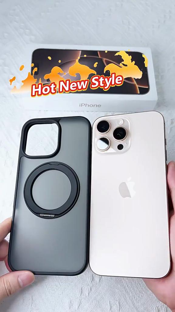 Новая модель подходит для чехла для мобильного телефона Apple 17promax 360 Вращающийся магнитный держатель с ремешком 17e Защитная крышка для мобильного телефона