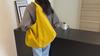 Casual Solid Color Canvas Tote Bag For Women With Large Capacity And Fashionable Stitching For Daily Use