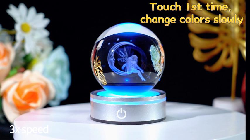 Хрустальный шар, ночные огни, светящаяся планета, галактика, астронавт, 3D RGB, лунная настольная лампа, атмосферная лампа, настольные украшения, подарки для детей