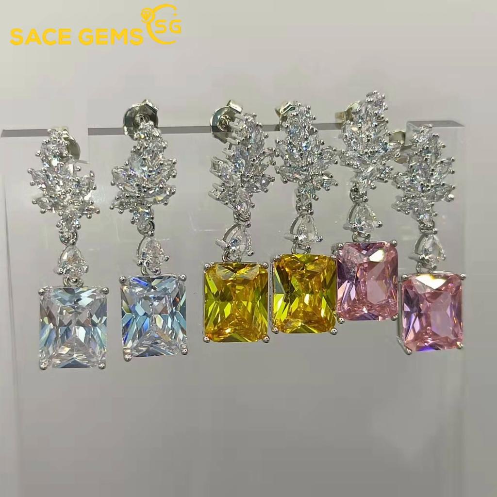 Sace Gems Classic Copper Alloy Zircon Earrings Ladies Jewelry Wedding Promise Party Gift
