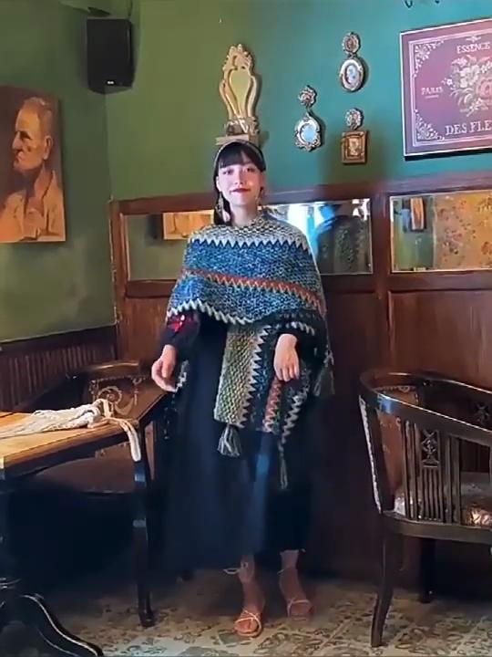 Ethnic Style Knitted Poncho Cape Vintage Bohemian Tassel Cloak Warm Shawl Travel Coat Cardigan Sweater