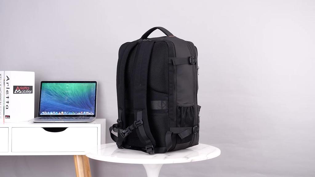 Рюкзак Eaqual to 20 дюймовый чемодан 38 л расширяемый портативный мужской рюкзак большой емкости для 17/17,3 дюймового ноутбука, зарядка через USB, открытие на 180°