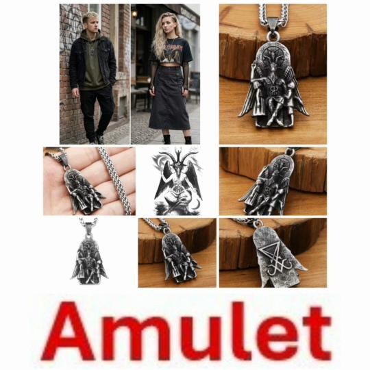 Vintage Retro Baphomet Goat Satan Pendant Necklace Chain Unisex Men Women Fashion Gothic Amulet Talisman Jewelry Party Gift