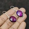 Серьги с фиолетовым огненным лабрадоритом, серьги из стерлингового серебра 925 пробы, новые ювелирные изделия ручной работы, серьги с драгоценными камнями, подарок для друга, серьги с лабрадоритом