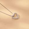 BAMOER ожерелья в форме сердца для женщин, цвет D VVS1 Муассанит, стерлинговое серебро 925 пробы, минималистичный кулон в виде сердца, ожерелье, обручальное украшение
