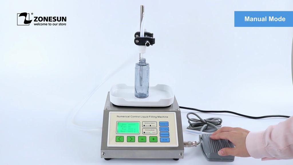 ZONESUN ZS-DP611W Semi-Automatic Diaphragm Pump Liquid Weighing Filling Machine For Beverage Water Essential Oil Perfume