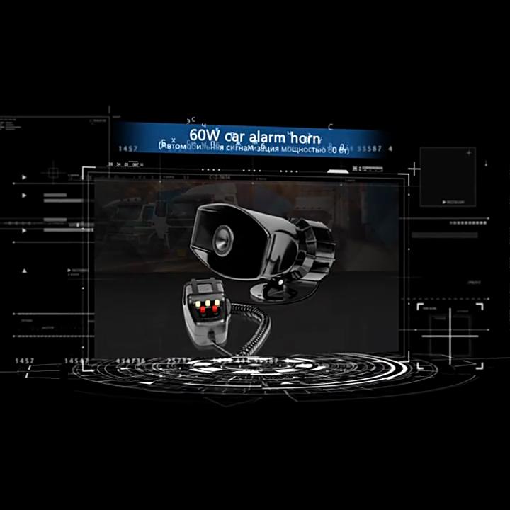 Громкая автомобильная сигнализация с 7 звуками, динамик для грузовика, сирена 12 В, воздушный гудок, мегафон, полицейский пожарный автомобильный гудок 110 дБ