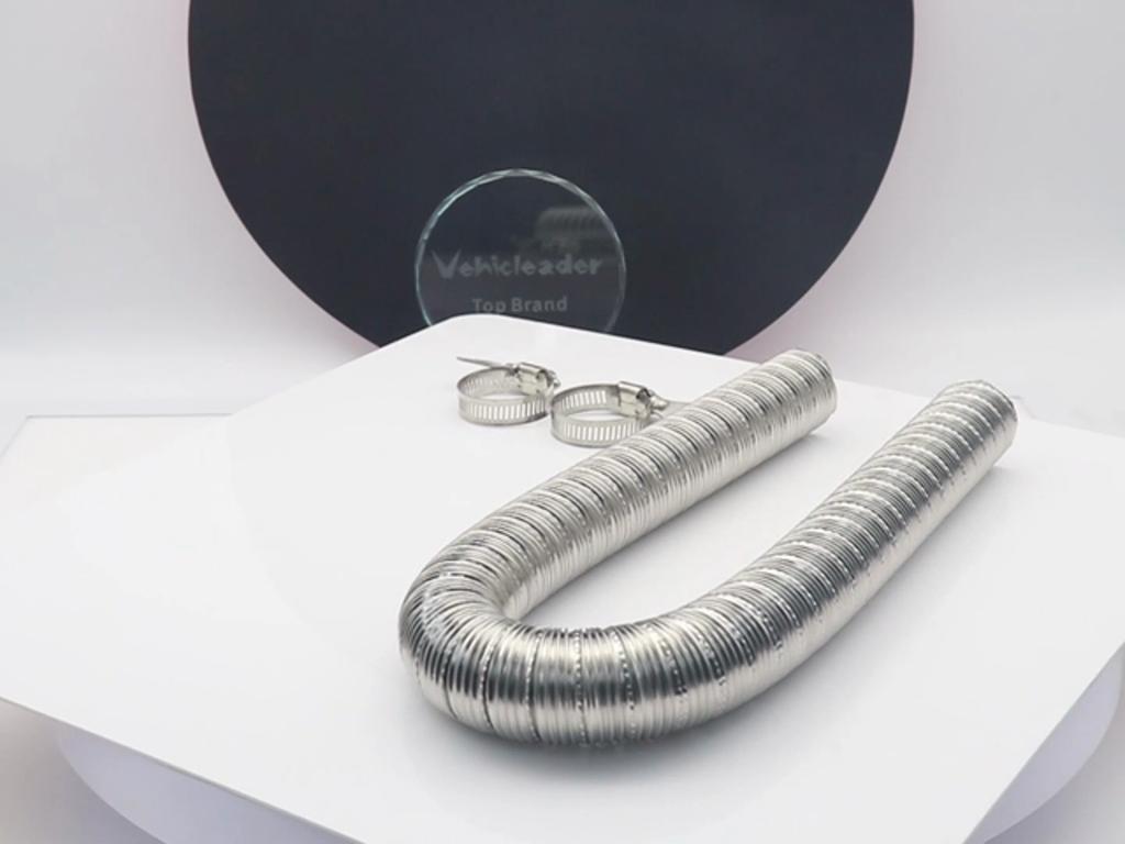 60cm-300cm 22/24mm Dual-layer Heater Exhaust Pipe Parking Heater Fuel Tank Exhaust Pipe Air Heater Tank For Car Air Diesels Heate