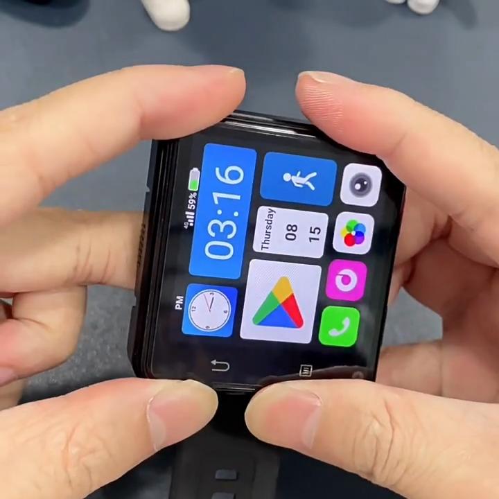 SIM Card Smartwatch 2.64 Inch Men’s Smart Watch with GPS, WiFi, Camera & Wireless Calls 2.64" HD Display, Android Mini Phone Function, 1200mAh Battery