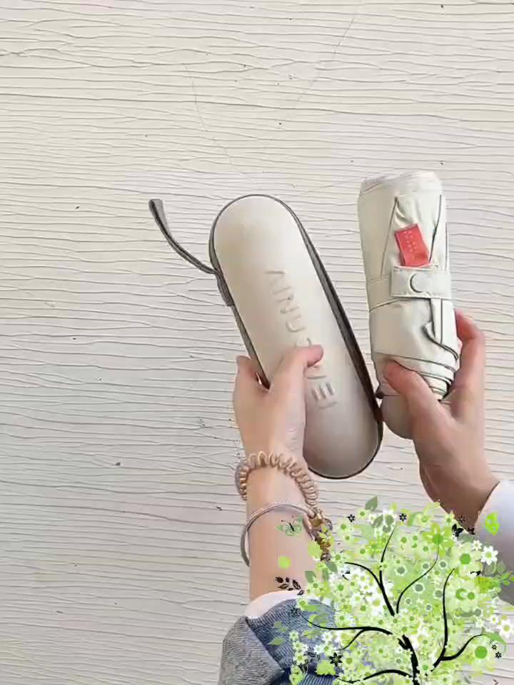 Мини-зонт с 8 ребрами, портативный карманный капсульный зонт, защита от солнца, УФ-складной зонт, зонтик с коробкой