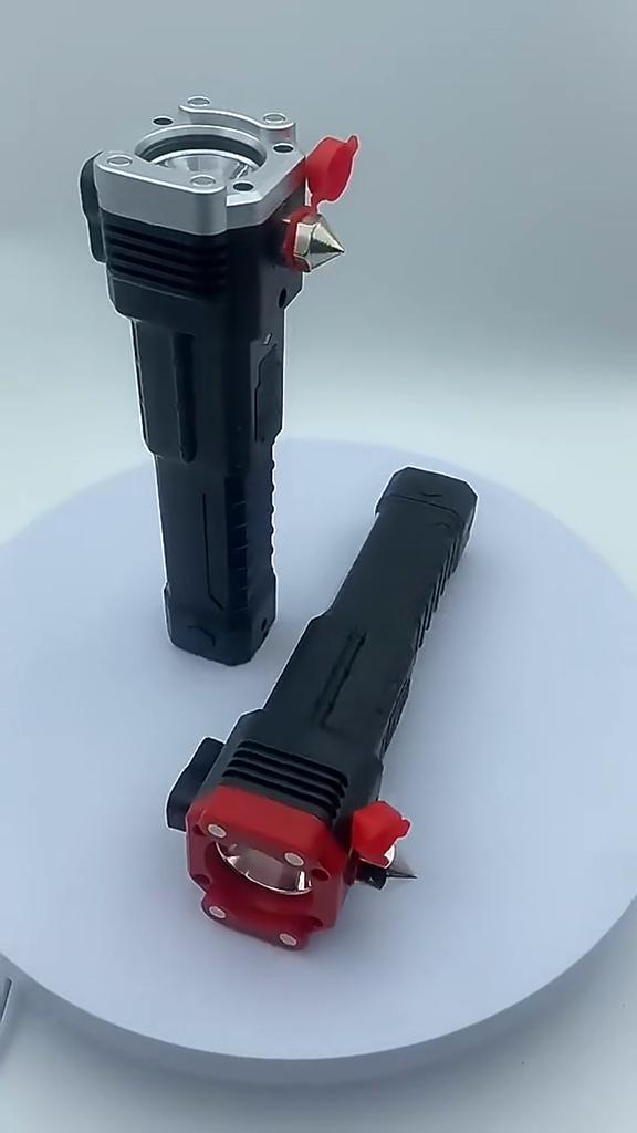 Многофункциональный фонарик высокой яркости, автомобильный молоток безопасности, ручной фонарь, USB-перезаряжаемый, сокровище, уличный прожектор для дома