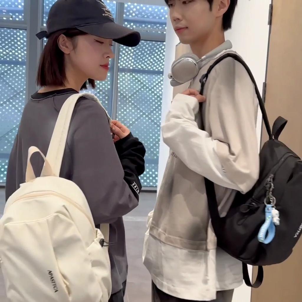 Men's Letter Print Small Backpack Women's Multi-Functional Backpack