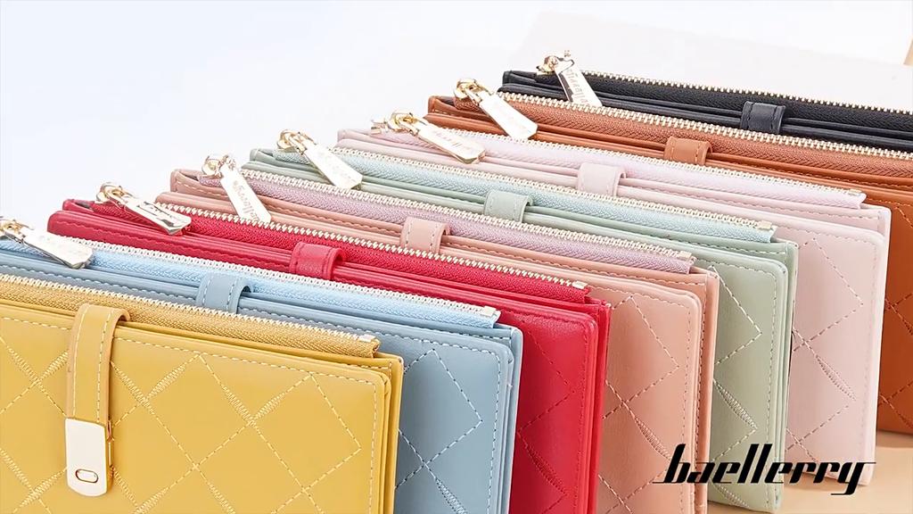 Women's Long Purse Hasp Closure Wallet Multi-card Slots Billfold Fashion Cell Phone Bag Zipper Coin Purse Card Holder Pu Leather Clutch Bag