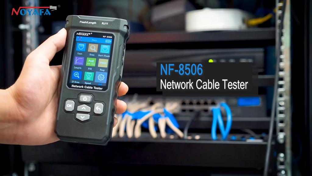 Тестер сетевого кабеля NOYAFA NF-8506 поддерживает тест PING/сканирование IP/скорость сетевого порта Многофункциональный инструмент для поиска кабелей