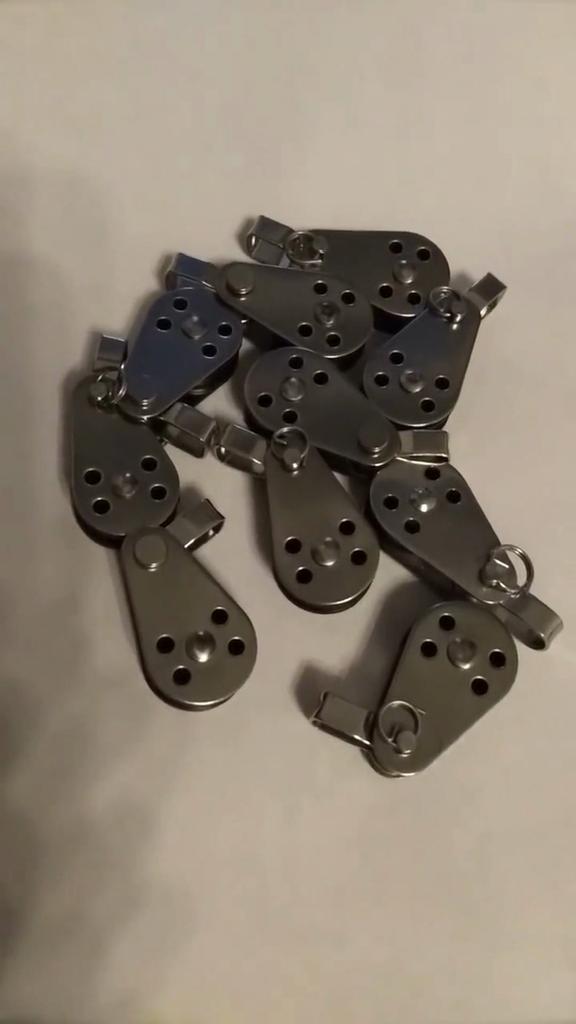 Stainless Steel Nylon Marine Pulley,Pulley Block Rope Rope Runner Kayak Pulley Single Pulley Bearing Block Rope Runner,Suitable for 0.08"to 0.32"Ropes