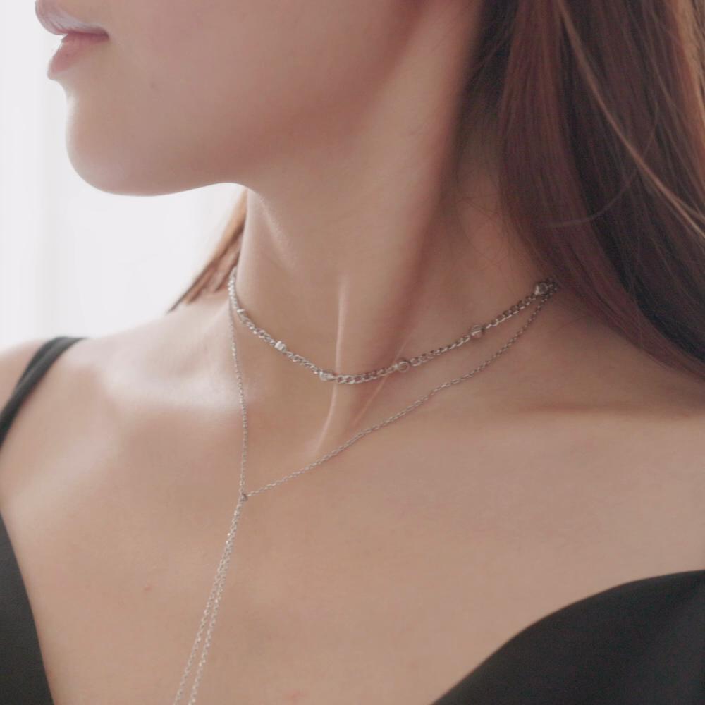 Ювелирные изделия BAMOER из стерлингового серебра 925 пробы, двухслойное ожерелье с сердечком любви, подвеска из белого золота, изысканное колье для женщин и девочек