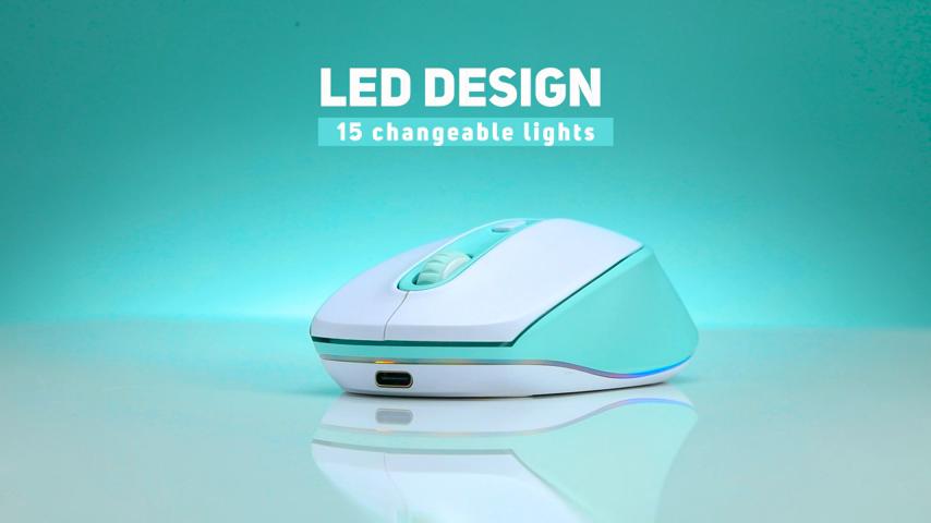 Беспроводная мышь, перезаряжаемая радужная мини-мышь для ноутбука, беспроводная мышь с бесшумным щелчком, светодиодная RGB-подсветка для ПК, компьютера