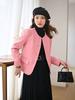 Высококачественный ароматный розовый пиджак, женский весенне-осенний новый маленький популярный маленький костюм с темпераментом знаменитостей